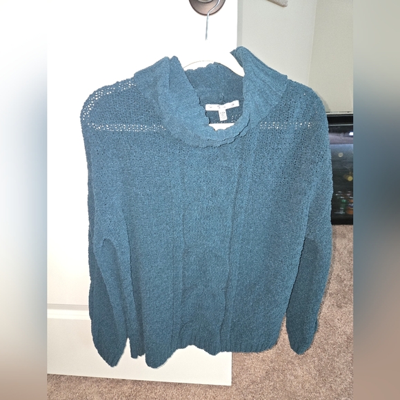 Seven7 Green Cowl Neck Sweater Size Small - Picture 3 of 4